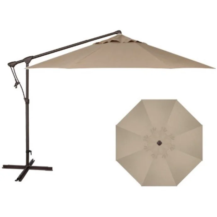 Treasure Garden Cantilever Umbrellas AG19004876 10' Cantilever Umbrella Esprit Decor Home